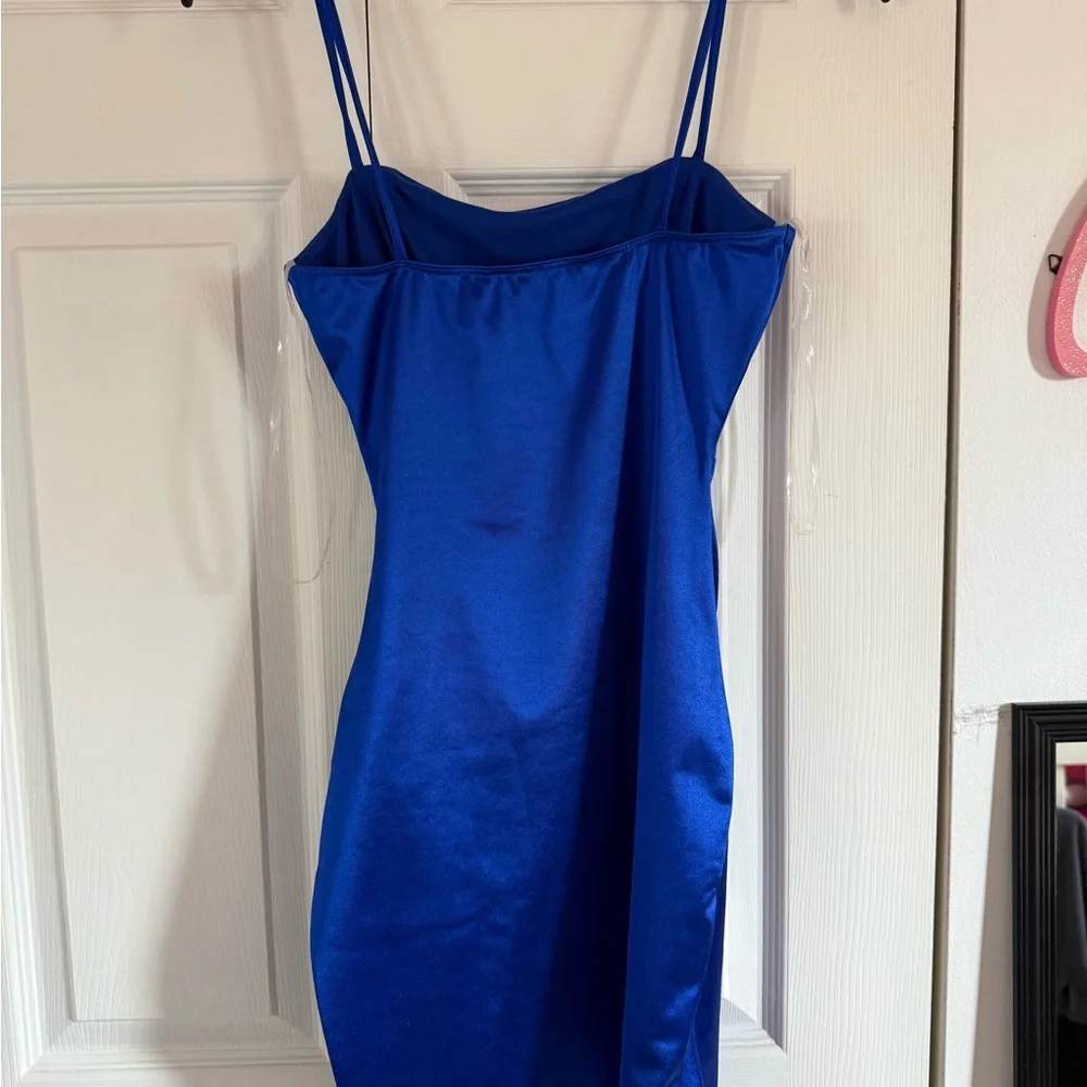 Windsor Royal Blue Asymmetrical Dress - Picture 2 of 3
